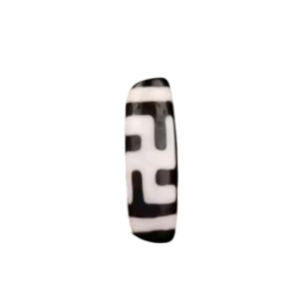 Swastika Dzi Bead