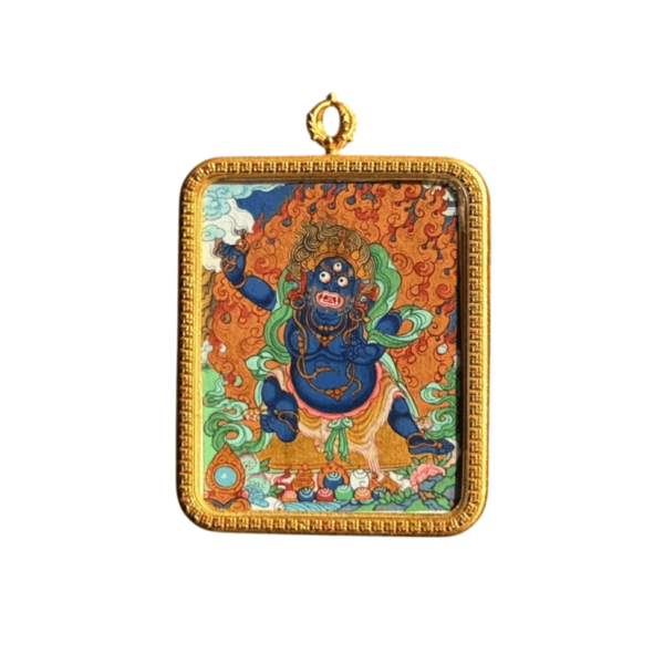 Six-Armed Mahakala Thangka Amulet